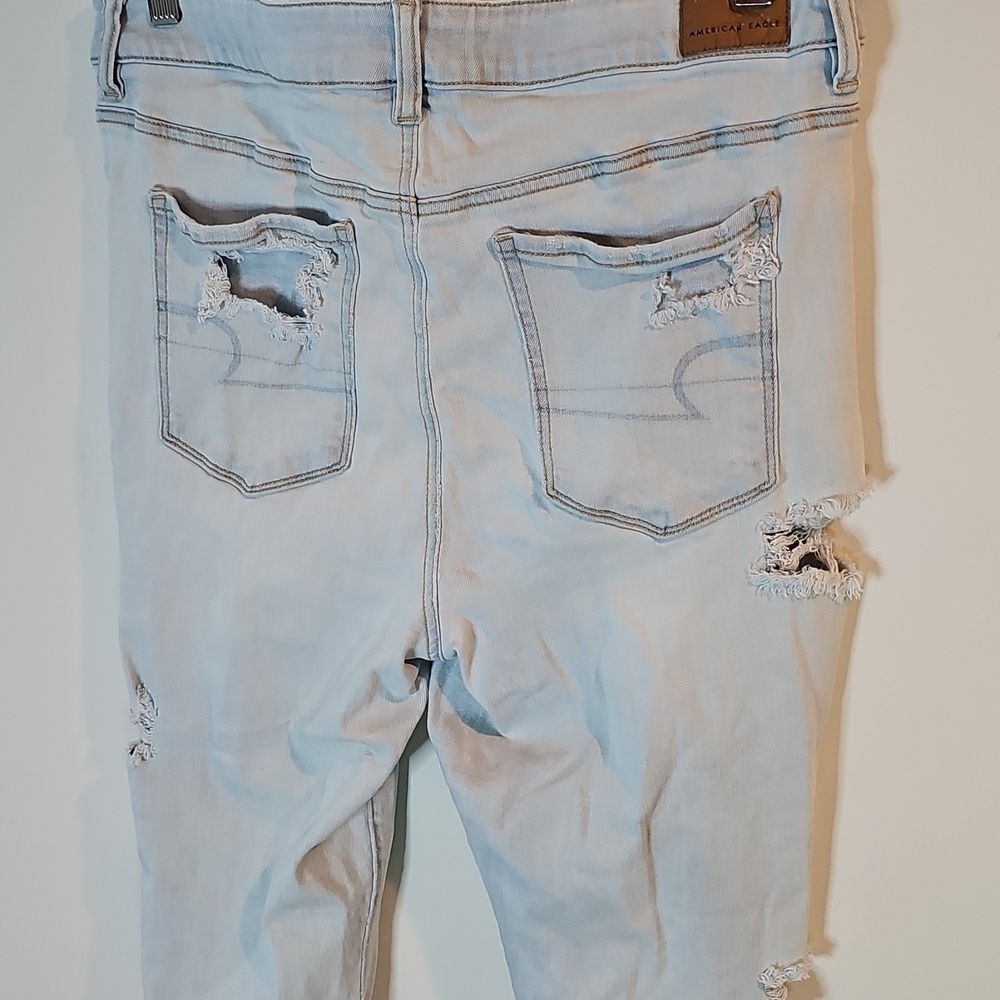 American Eagle Super Stretch Size 14 Light Wash High Rise Jeggings - Picture 4 of 8
